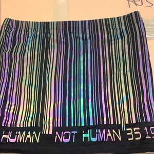 Club Exx Acid scan me up reflective top/skirt set